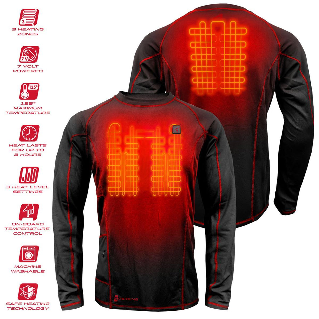 Gerbing 7V Men's Battery Heated Shirt - Back